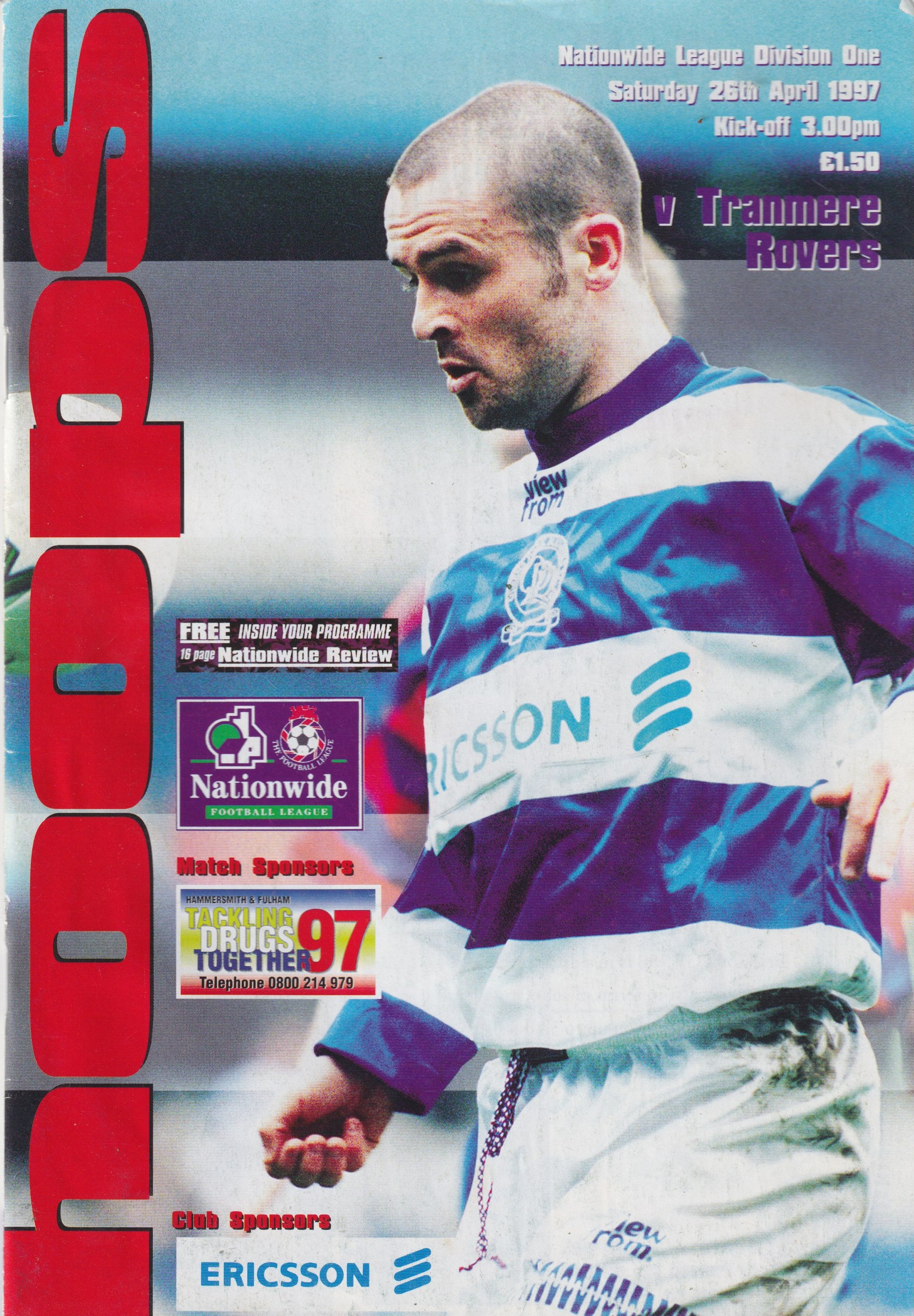 Queens Park Rangers v Tranmere Rovers match programme